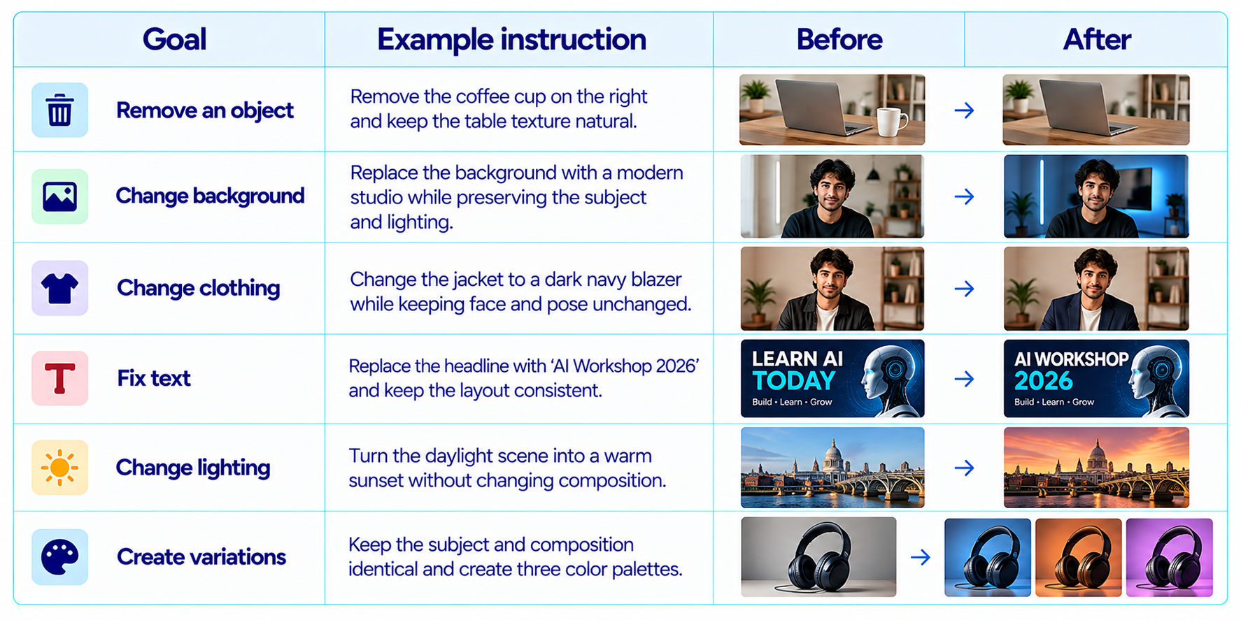 Before and After Editing Guide